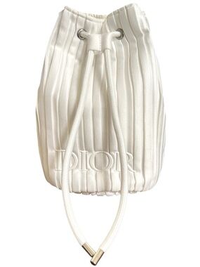 Dior Pleated White Pouch